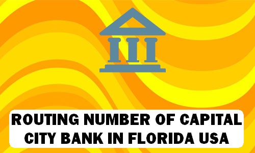 Routing Number of CAPITAL CITY BANK FLORIDA