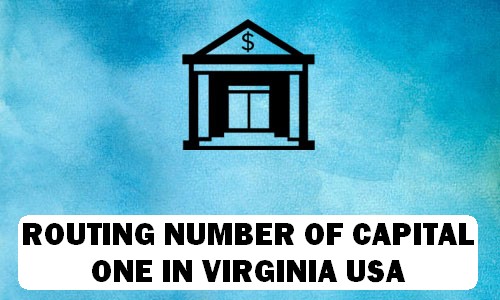 Routing Number of CAPITAL ONE VIRGINIA