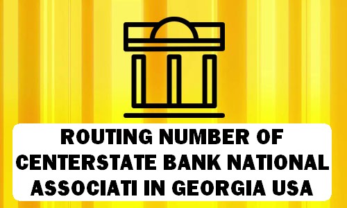Routing Number of CENTERSTATE BANK, NATIONAL ASSOCIATI GEORGIA