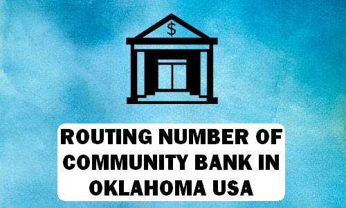 Routing Number of COMMUNITY BANK OKLAHOMA