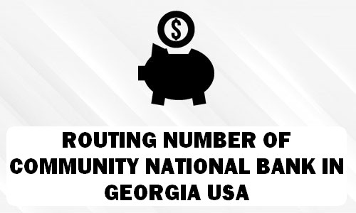 Routing Number of COMMUNITY NATIONAL BANK GEORGIA