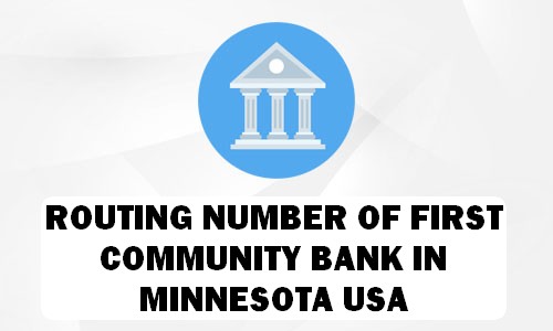 Routing Number of FIRST COMMUNITY BANK MINNESOTA