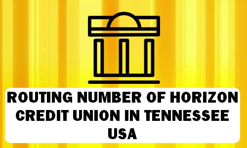 Routing Number of HORIZON CREDIT UNION TENNESSEE