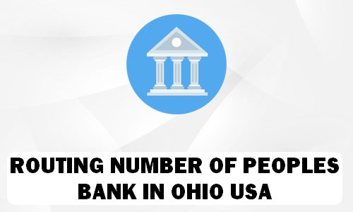 Routing Number of PEOPLES BANK OHIO