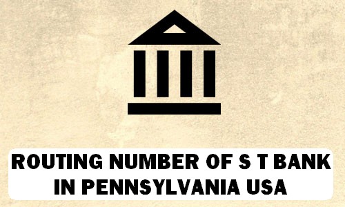 Routing Number of S & T BANK PENNSYLVANIA