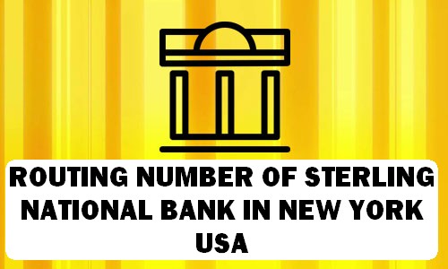 Routing Number of STERLING NATIONAL BANK NEW YORK