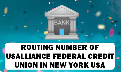 Routing Number of USALLIANCE FEDERAL CREDIT UNION NEW YORK