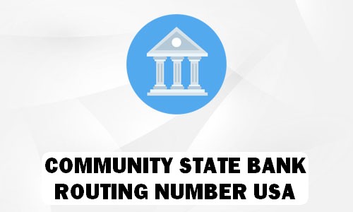 COMMUNITY STATE BANK Routing Number