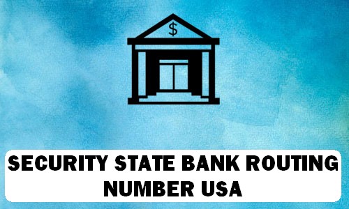 SECURITY STATE BANK Routing Number