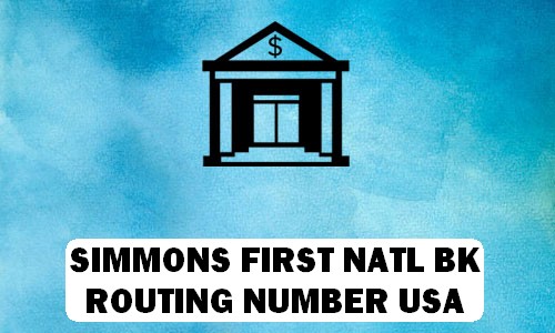 SIMMONS FIRST NATL BK Routing Number